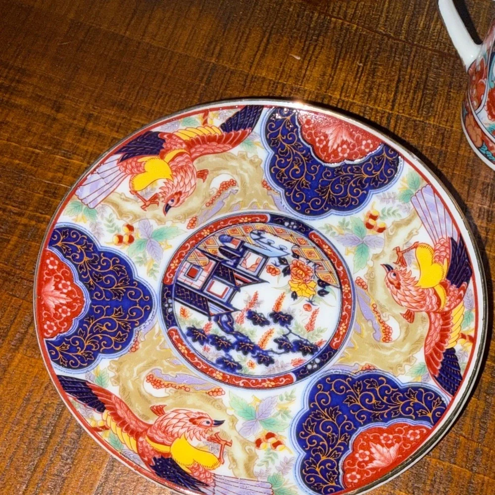 Imari Ware Japanese Porcelain Saucer And Tea Cup - Picture 3 of 7
